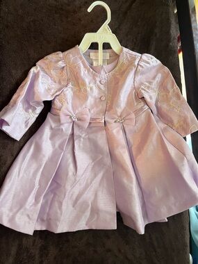 Lavender Bonnie Baby 3 piece Dress Set